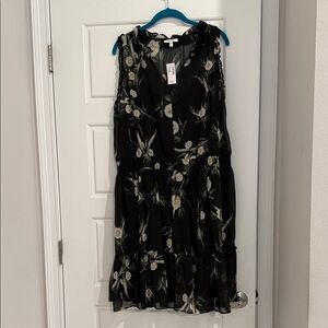 Maurices Black Floral Midi Dress